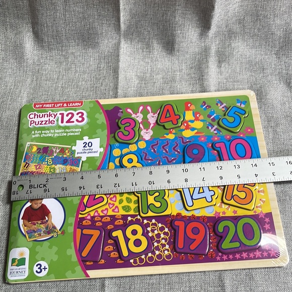 Chunky puzzle 123 educational math helper homeschool tutor learning toy - Picture 8 of 9